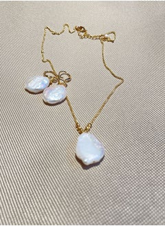 General 925 Silver-Plated 18K Gold Inlaid Natural Freshwater Baroque Pearls/2-Piece Original Jewelry Set/Bracelet/NeckLace/Earrings  - Image 2