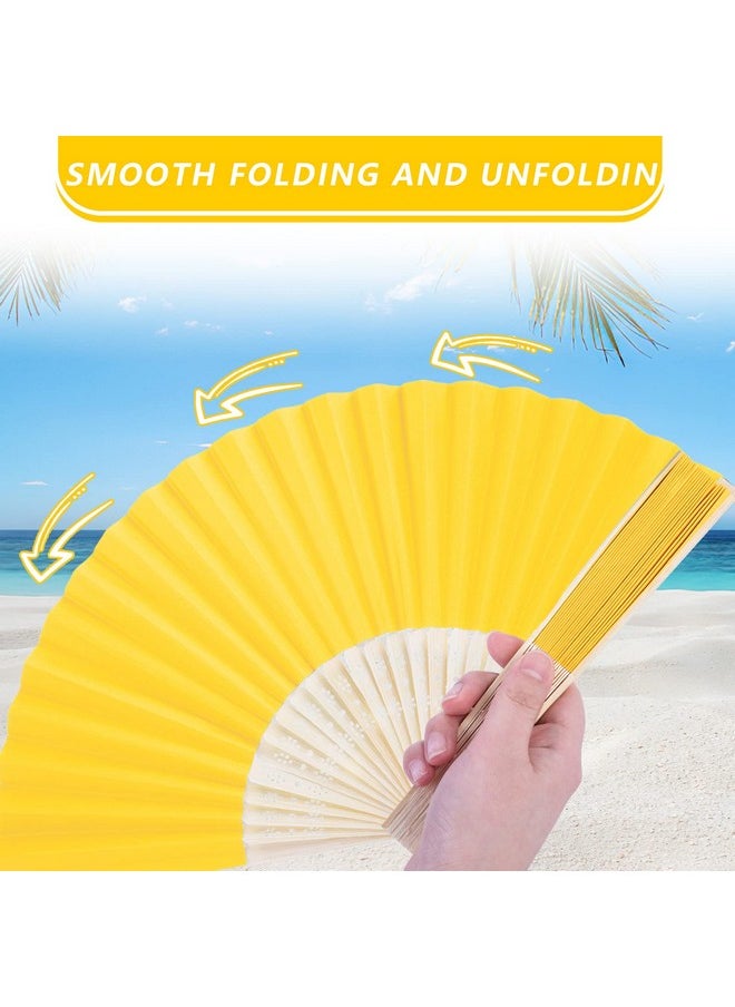 DomeStar DomeStar Foldable Bamboo Fans,15PCS Eastern Style Handheld Fan Bamboo Fans Chinese Fan for DIY Decoration Wedding Dancing Party Favors  - Image 5