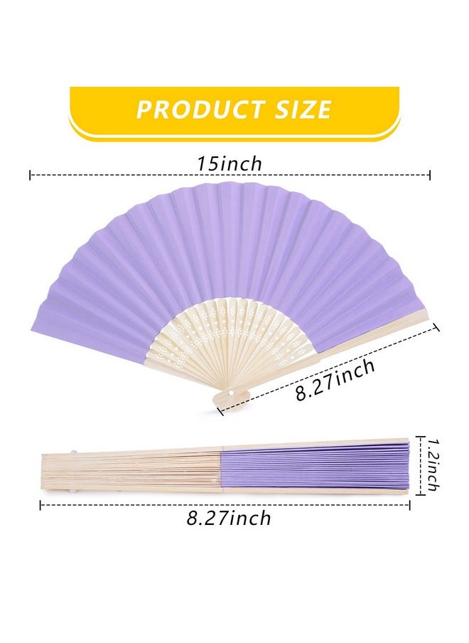 DomeStar DomeStar Foldable Bamboo Fans,15PCS Eastern Style Handheld Fan Bamboo Fans Chinese Fan for DIY Decoration Wedding Dancing Party Favors  - Image 2