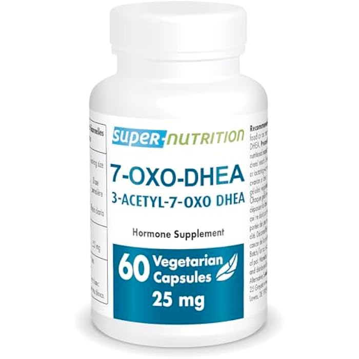 Supersmart 7-OXO DHEA 25mg - Advanced DHEA Metabolite Supplement | Non-GMO & Gluten Free - 60 Vegetarian Capsules - Image 1