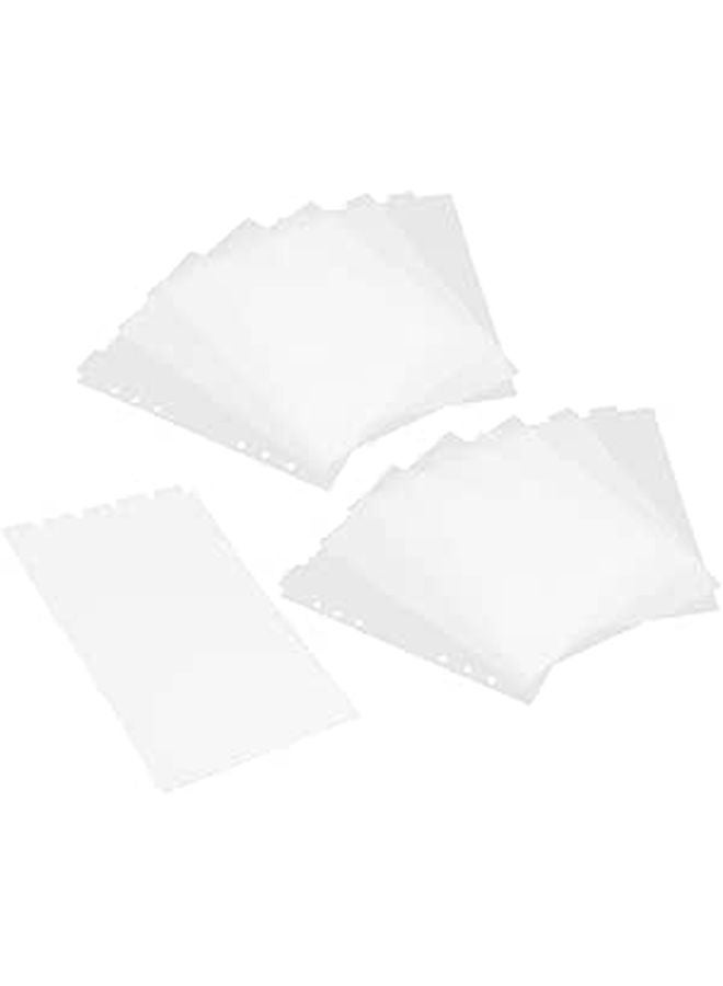 A5 Frosted Binder Dividers 6 Hole with Tabs Set of 3 Removable Index Pages for Planner Office Organization - Image 1