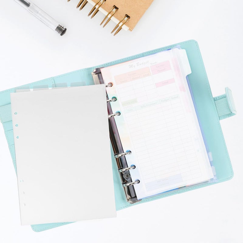 A5 Frosted Binder Dividers 6 Hole with Tabs Set of 3 Removable Index Pages for Planner Office Organization - Image 5