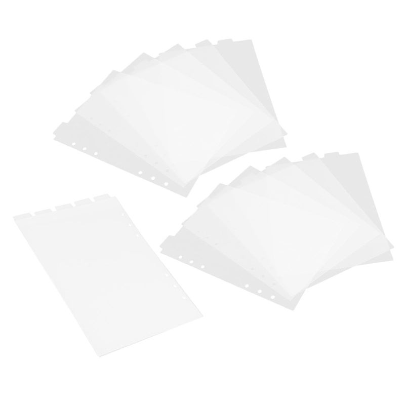 A5 Frosted Binder Dividers 6 Hole with Tabs Set of 3 Removable Index Pages for Planner Office Organization - Image 2