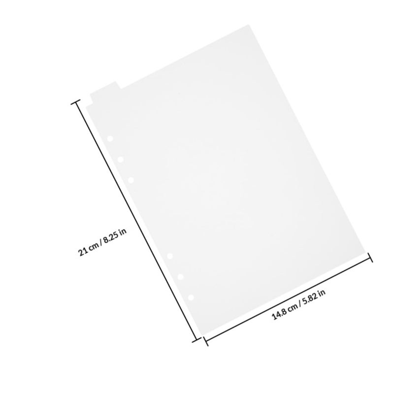 A5 Frosted Binder Dividers 6 Hole with Tabs Set of 3 Removable Index Pages for Planner Office Organization - Image 3