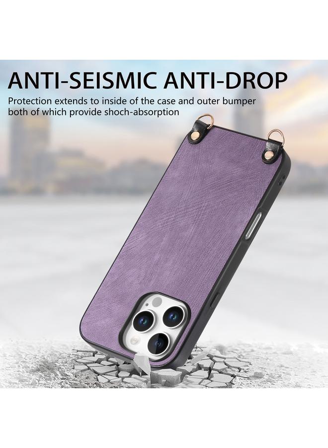 اس-توب جراب لهاتف iPhone 15 Pro Max مصنوع من الجلد العتيق مع غطاء خلفي من البولي كربونات وحزام كروس بودي - Image 4