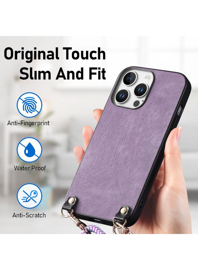 اس-توب جراب لهاتف iPhone 15 Pro Max مصنوع من الجلد العتيق مع غطاء خلفي من البولي كربونات وحزام كروس بودي - Image 5