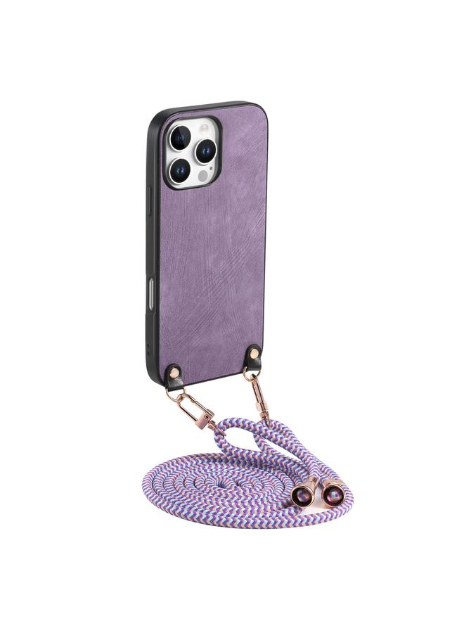 اس-توب جراب لهاتف iPhone 15 Pro Max مصنوع من الجلد العتيق مع غطاء خلفي من البولي كربونات وحزام كروس بودي - Image 1