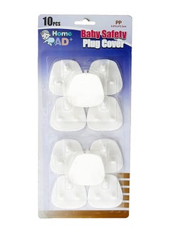 Home Pro Home Pro Home Ad+ Baby Safety Plug Cover 10-Pieces, White  - Image 1