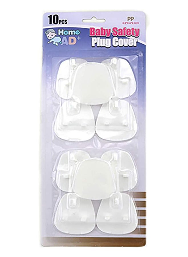 Home Pro Home Pro Home Ad+ Baby Safety Plug Cover 10-Pieces, White  - Image 2