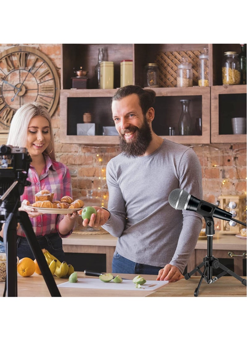 Excefore Adjustable Microphone Stand, Portable Tripod with Mic Clip Holder, Suitable for Dynamic Microphone Like Shure SM58 PGA48 Samson Q2U Blue Yeti - Image 5