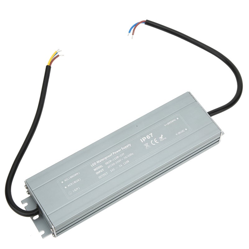 موصل إضاءة LED مقاوم للماء بإخراج 24 فولت تيار مستمر، مع تصنيح IP67 - مصدر طاقة تبديل خفيف الوزن صغير الحجم ومقاوم للماء رفيع جدًا، مصدر طاقة منخفض الجهد لإضاءة الهواء الطلق - Image 2