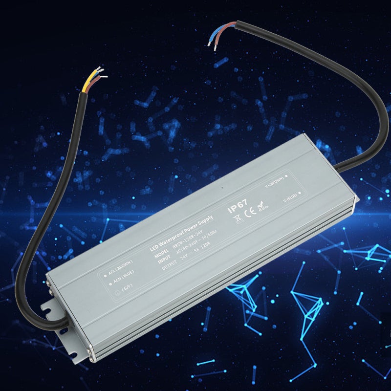 موصل إضاءة LED مقاوم للماء بإخراج 24 فولت تيار مستمر، مع تصنيح IP67 - مصدر طاقة تبديل خفيف الوزن صغير الحجم ومقاوم للماء رفيع جدًا، مصدر طاقة منخفض الجهد لإضاءة الهواء الطلق - Image 5