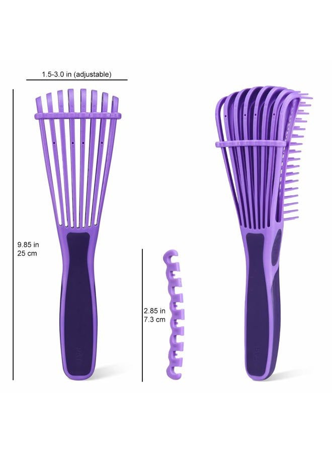 BESTOOL Detangling Brush for Natural Hair, Detangler for 3/4abc Curly, Coily, Kinky Hair, Detangle Wet/Dry Easily with No Pain (Purple) - Image 3