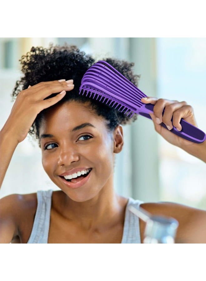 BESTOOL Detangling Brush for Natural Hair, Detangler for 3/4abc Curly, Coily, Kinky Hair, Detangle Wet/Dry Easily with No Pain (Purple) - Image 5