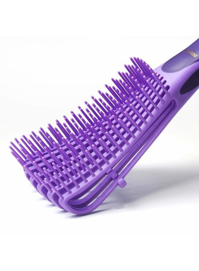 BESTOOL Detangling Brush for Natural Hair, Detangler for 3/4abc Curly, Coily, Kinky Hair, Detangle Wet/Dry Easily with No Pain (Purple) - Image 4