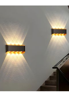 Next Life Modern Up and Down LED Wall Lamp Indoor Outdoor Wall Light Waterproof Wall sconce For Garden Lawn And Balcony Black and Gold  - Image 3