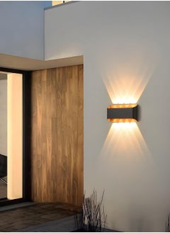 Next Life Modern Up and Down LED Wall Lamp Indoor Outdoor Wall Light Waterproof Wall sconce For Garden Lawn And Balcony Black and Gold  - Image 4