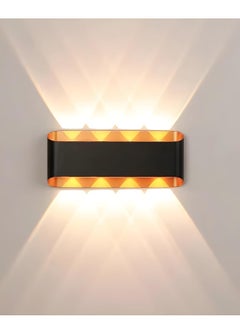 Next Life Modern Up and Down LED Wall Lamp Indoor Outdoor Wall Light Waterproof Wall sconce For Garden Lawn And Balcony Black and Gold  - Image 5