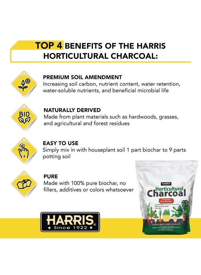 Harris فحم هاريس الزراعي، تعديل التربة البيوكربونية الفاخرة للنباتات والتيراريوم، 2qt - Image 4