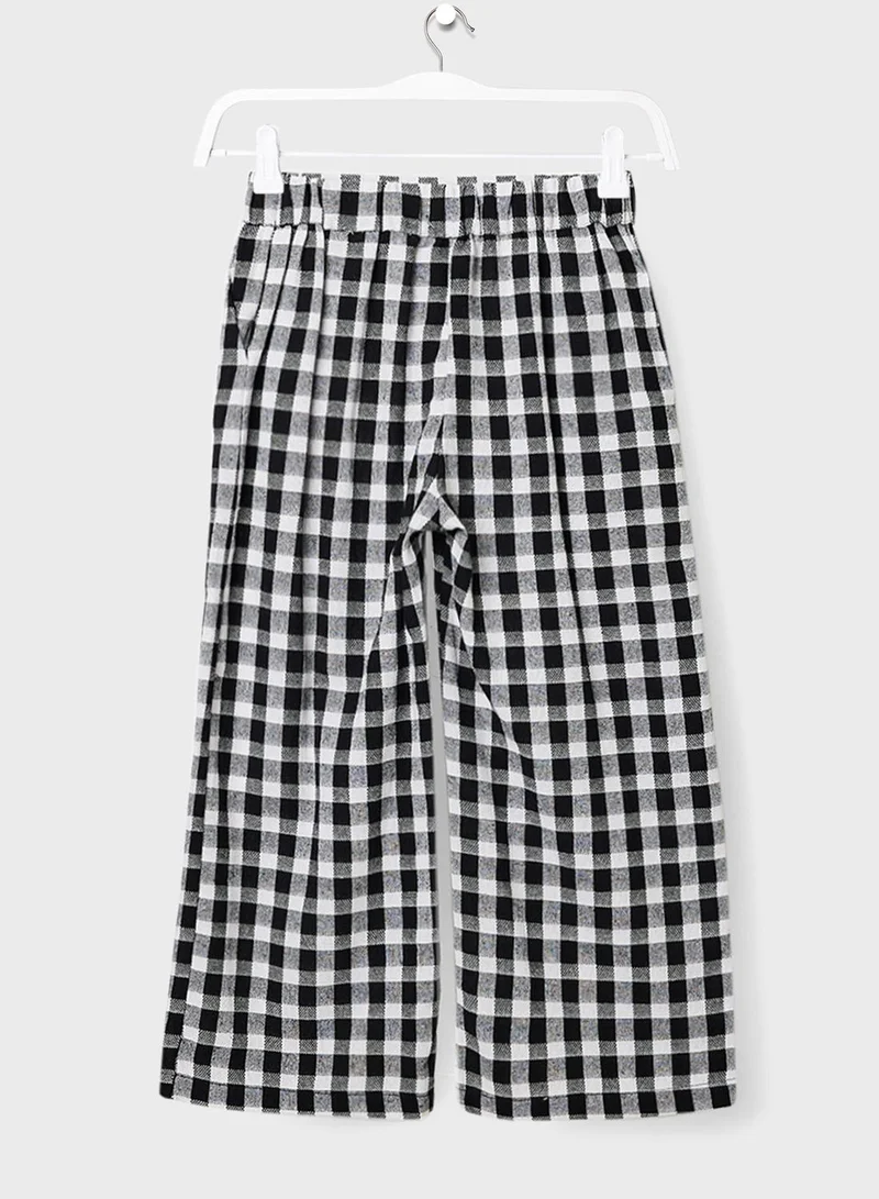 MANGO Infant Gingham Print Trousers