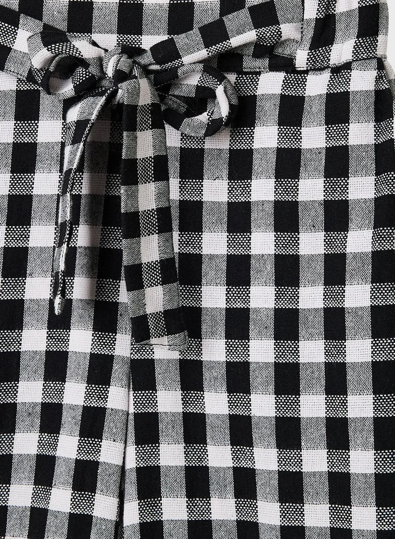 MANGO Infant Gingham Print Trousers