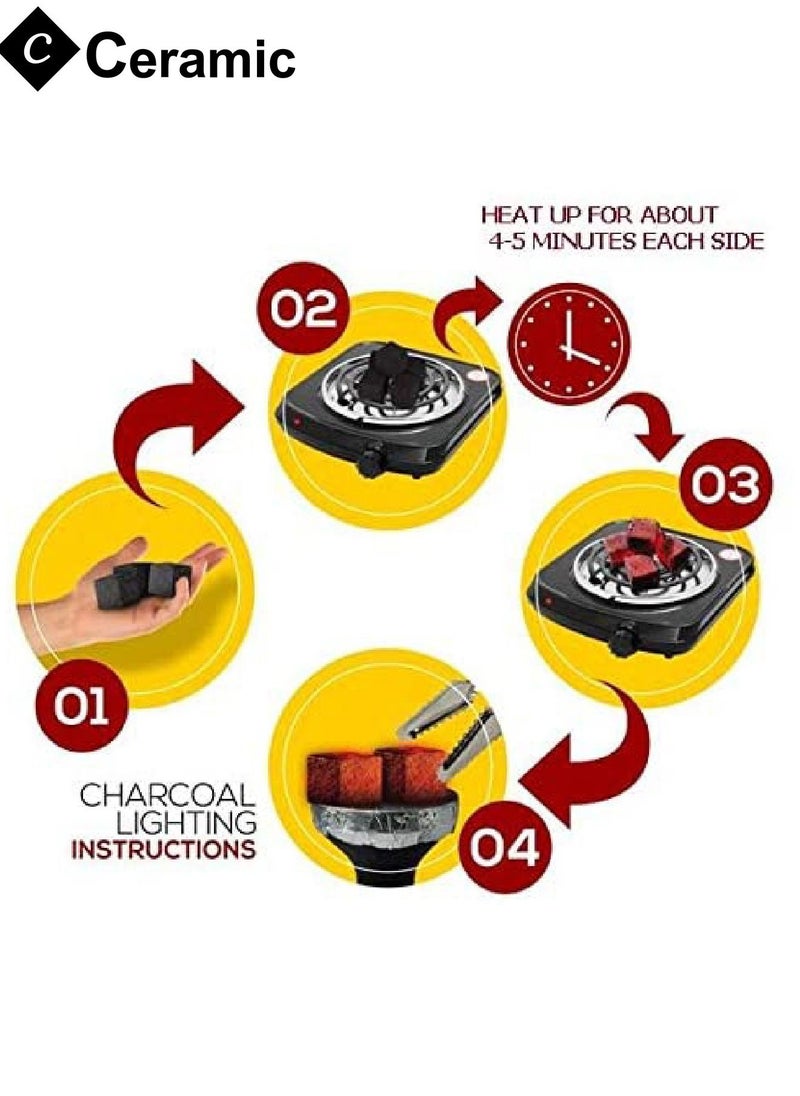 CERAMIC - Al Qaed Coal Charcoals Love Quick Ignite and Long Lasting 60 Pieces - Image 1