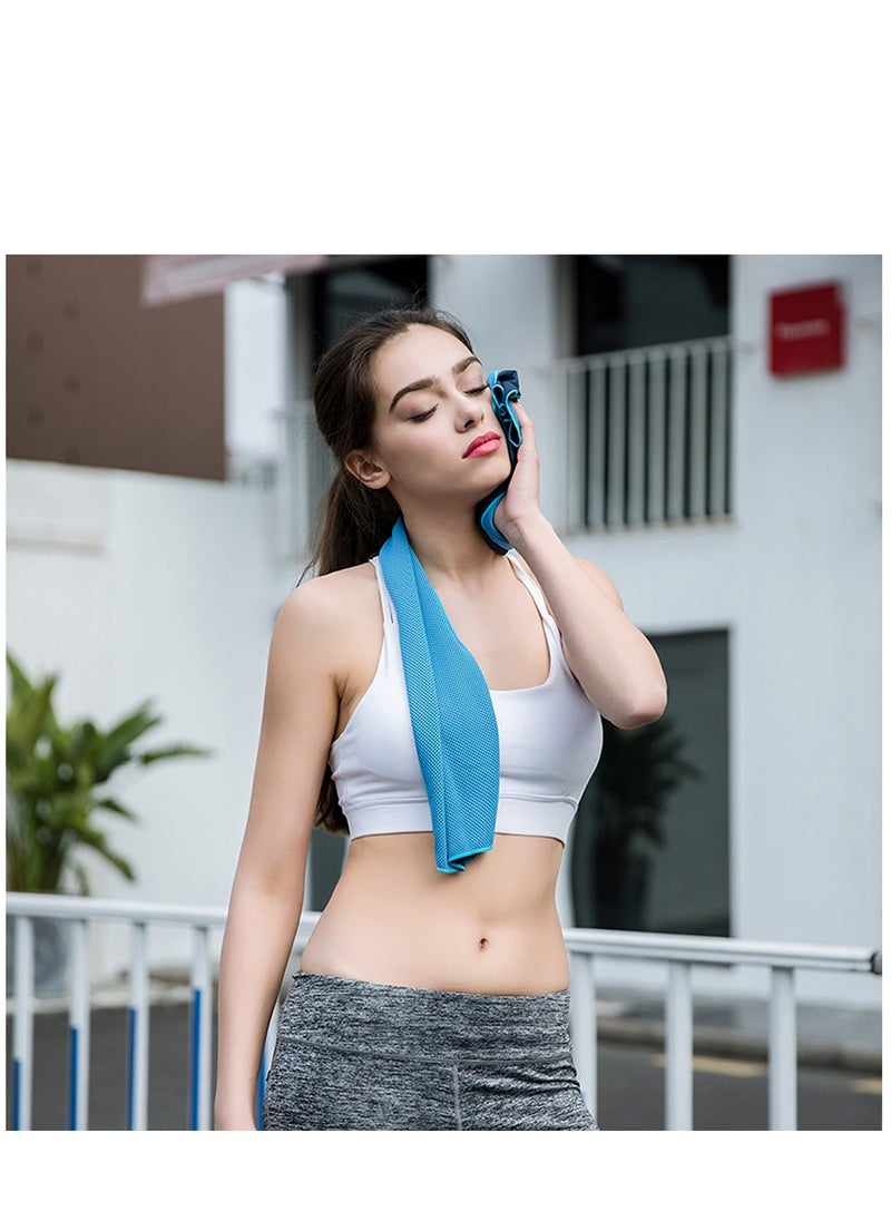 KASTWAVE - 3 Pcs Cooling Towel (120 x 30 cm) Cool Cold Towel for Neck, Microfibre Ice Towel, Soft Breathable Chilly Towel for Yoga, Golf, Gym, Camping, Running, Workout & More Activities - Image 1