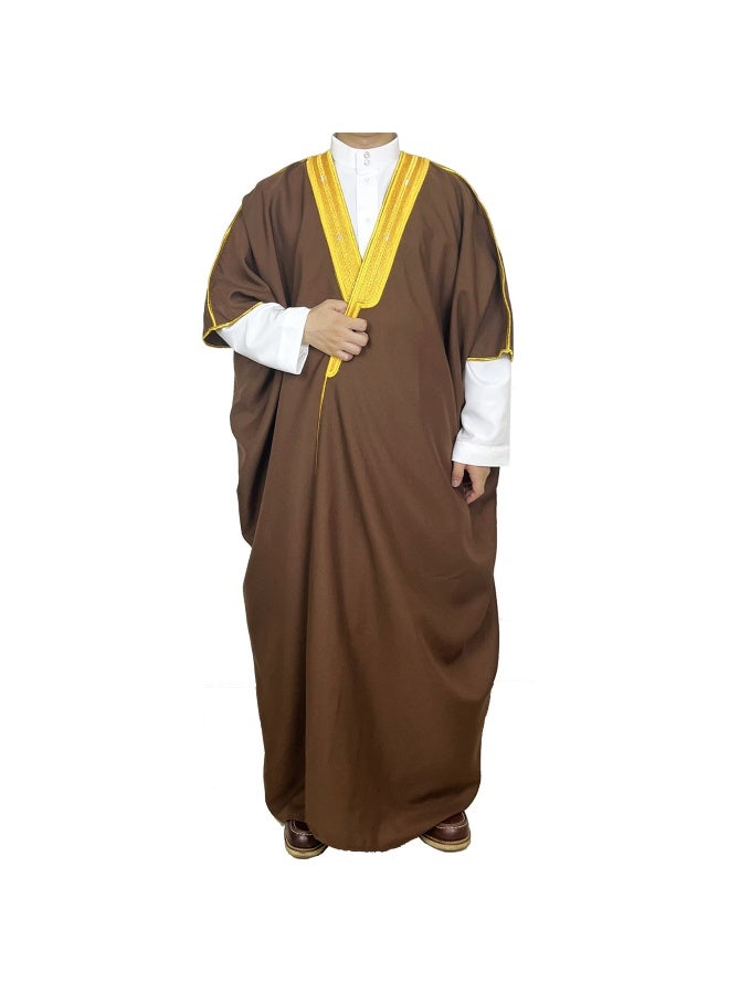 Embroidered Malay Middle Eastern Graduation Robe - Men's Bisht - Image 3