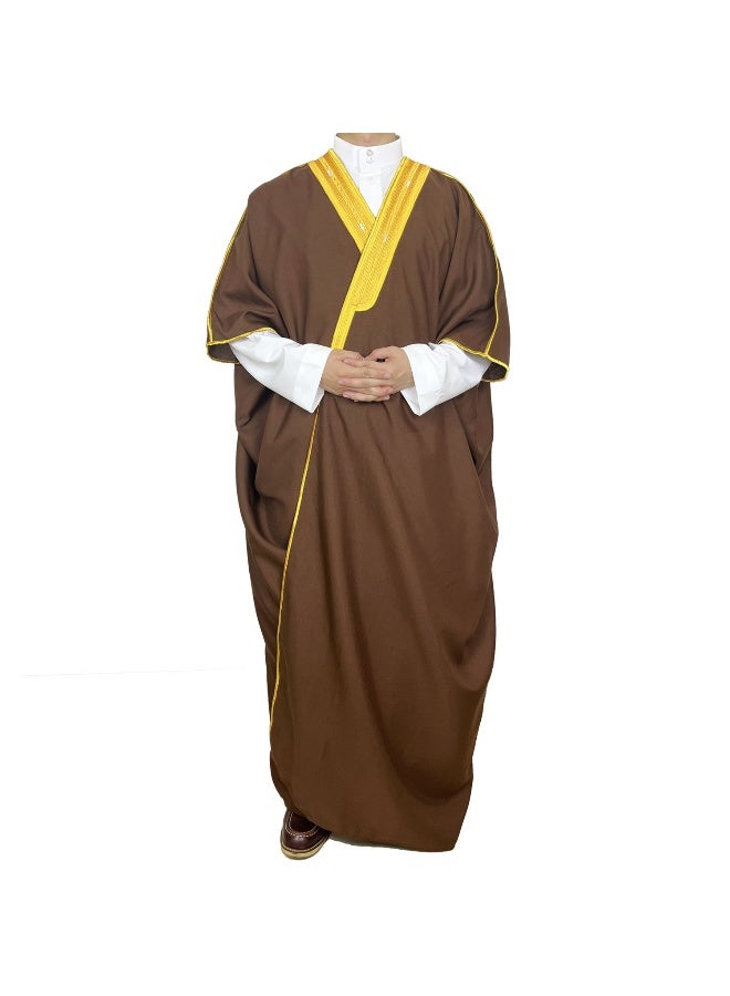 Embroidered Malay Middle Eastern Graduation Robe - Men's Bisht - Image 2