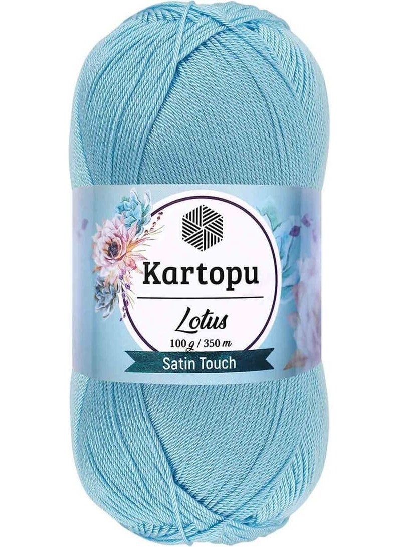 Kartopu Lotus Hand Knitting Yarn 100 gr Bebe Blue K537 