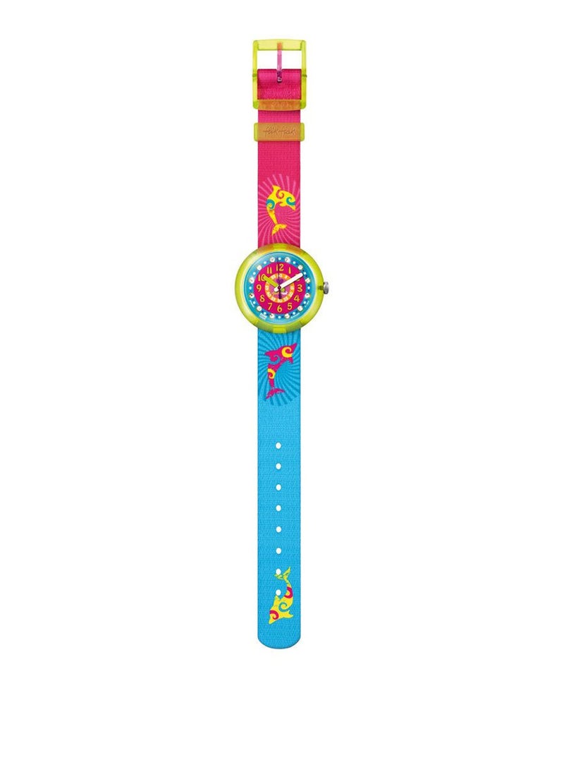 Swatch Kids Unisex Yellow Splashy & Flashy Quartz Movement Water Resistant Wrist Watch - 32 Mm - Image 2