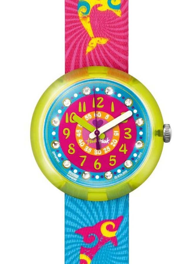 Swatch Kids Unisex Yellow Splashy & Flashy Quartz Movement Water Resistant Wrist Watch - 32 Mm - Image 1