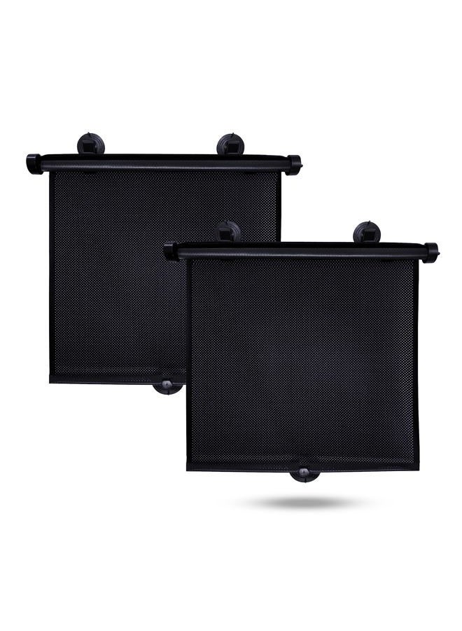 EcoNour Car Side Window Sun Shade (2 Pack) | Retractable Roller Sunshade for Kids | Baby Car Window Shades for UV and Sun Glare Protection | Baby Travel Accessories (15"x17") - Image 1
