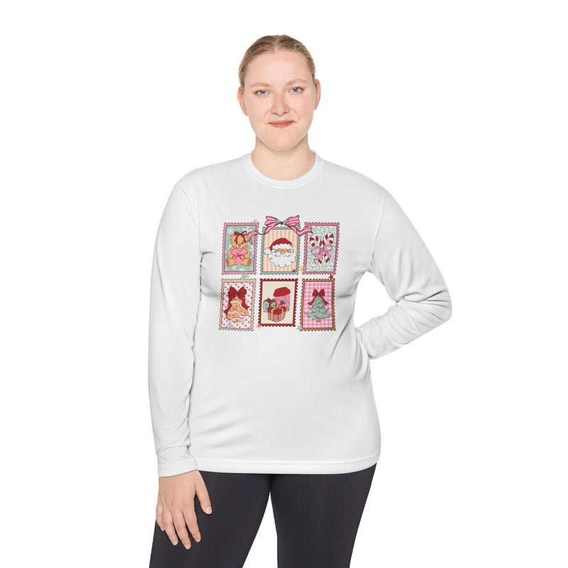 Merry Christmas Merry Christmas Long Sleeve – Festive Holiday Shirt – Long Sleeve T-Shirt White Chic Design Long Sleeve T-Shirt Tee-46 (White, X Large) - Image 1