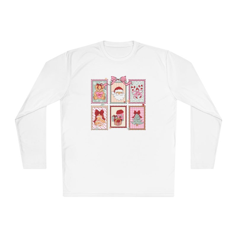 Merry Christmas Merry Christmas Long Sleeve – Festive Holiday Shirt – Long Sleeve T-Shirt White Chic Design Long Sleeve T-Shirt Tee-46 (White, X Large) - Image 3