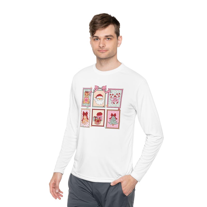Merry Christmas Merry Christmas Long Sleeve – Festive Holiday Shirt – Long Sleeve T-Shirt White Chic Design Long Sleeve T-Shirt Tee-46 (White, X Large) - Image 2