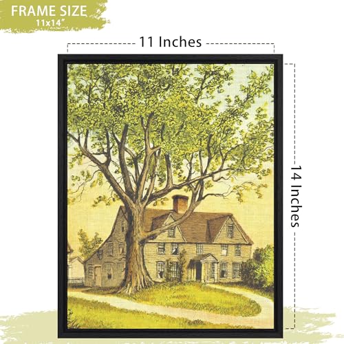 Abtgt 11x14 Canvas Floating Frame with 0.9" Deep, Black Floater Frame for Canvas Paintings with Adhesive, Vertical or Horizontal Wall Art frame for Prints Oil Painting Diamond Decor, 1 Pack. - Image 2