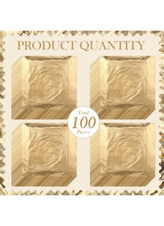 Bememo 100 Sheets Imitation Gold Leaf For Arts, Gilding Crafting, Decoration, 5.5 By 5.5 Inches  - Image 2
