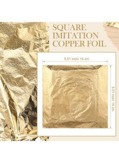 Bememo 100 Sheets Imitation Gold Leaf For Arts, Gilding Crafting, Decoration, 5.5 By 5.5 Inches  - Image 3