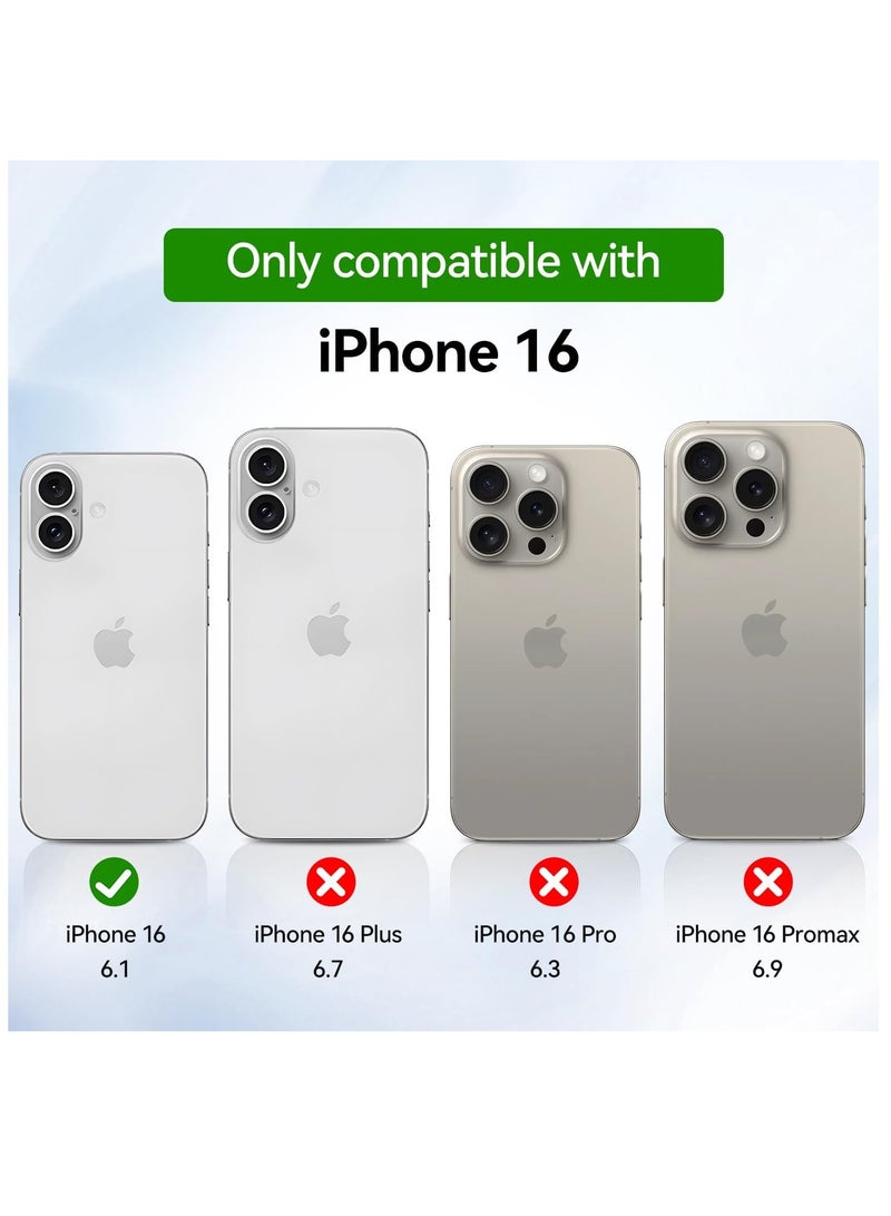 BORTONY iPhone 16 Cover Crystal Clear Magnetic Case Support Wireless Charging Slim Shockproof Phone Case for iPhone 16 6.1 inch - Image 2