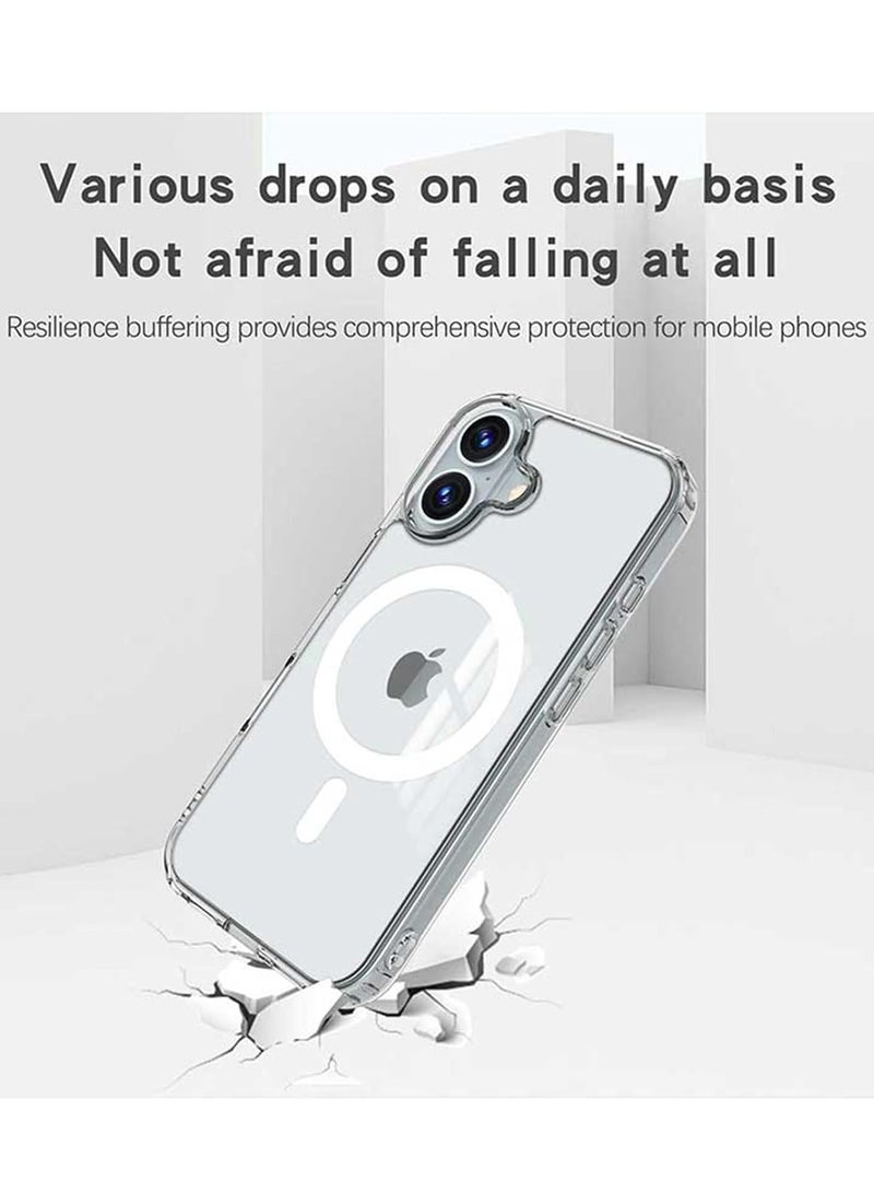 BORTONY iPhone 16 Cover Crystal Clear Magnetic Case Support Wireless Charging Slim Shockproof Phone Case for iPhone 16 6.1 inch - Image 5