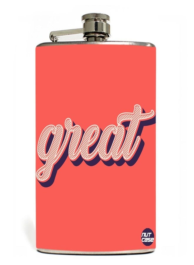 Nutcase Designer Hip Flask 9 Oz Nutcase - with Free Funnel Along - Great - Image 1