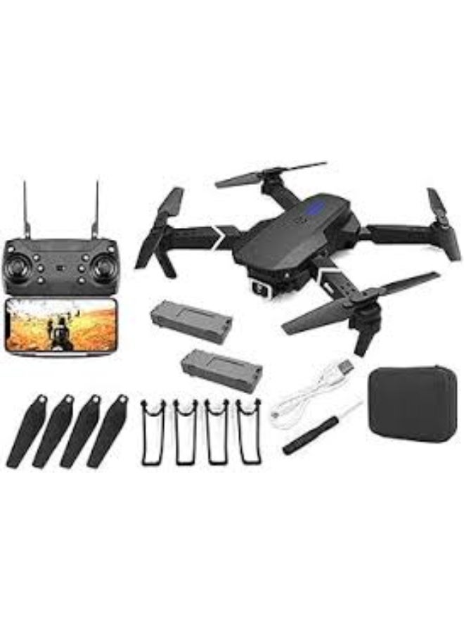 Foldable Quadcopter E88 Pro Max Drone with 4K Dual Camera for Adults, Remote Control Drone with Gesture Selfie, 3D Flips, Waypoint Flight, Altitude Hold, Long Control Range, Battery and Carrying Bag, Perfect Gift for Boys, Girls and Beginners