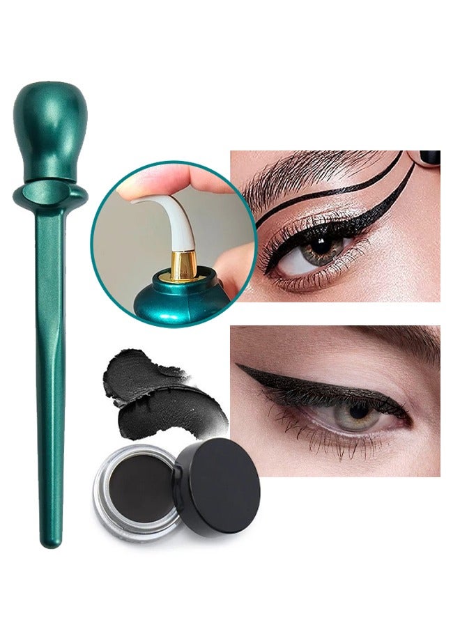 دي ان ام محدد العيون DNM Easy No-Skip ، DNM Wand وكريم الحواجب / كريم كحل العيون طويل الأمد (أسود) ، أداة تطبيق مكياج متعددة الأغراض ، تصميم عالمي لسهولة تحديد العين والحواجب والشفاه ، متعدد الاستخدامات وقابل لإعادة الاستخدام - Image 1