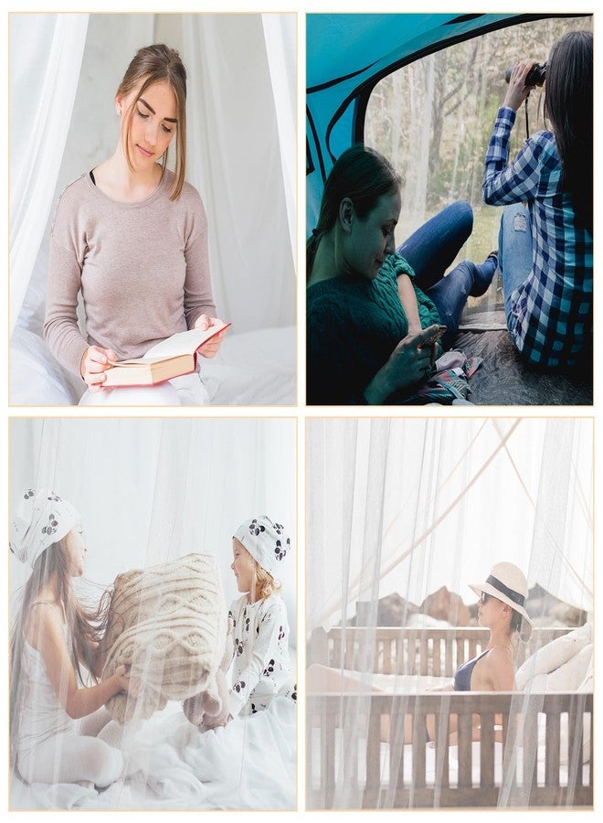Hokoad Mosquito Net for Single to King-Sized Beds, One Side Opening Canopy Netting Curtain Net, Large White Square Curtains for Bed Canopy, Bedroom, Camping, 5 Sizes for Choose (L79 X W39 X H71 Inch) - Image 5