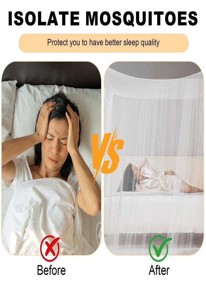 Hokoad Mosquito Net for Single to King-Sized Beds, One Side Opening Canopy Netting Curtain Net, Large White Square Curtains for Bed Canopy, Bedroom, Camping, 5 Sizes for Choose (L79 X W39 X H71 Inch) - Image 3