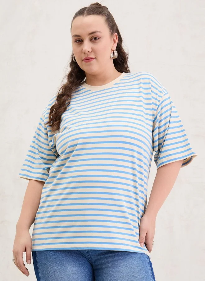 Plus Size Striped T-Shirt for Women
