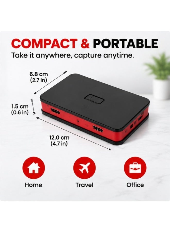 1080P HD video capture device with HDMI, AV, and YPbPr inputs, and direct USB recording without a computer for games and cameras. - Image 3