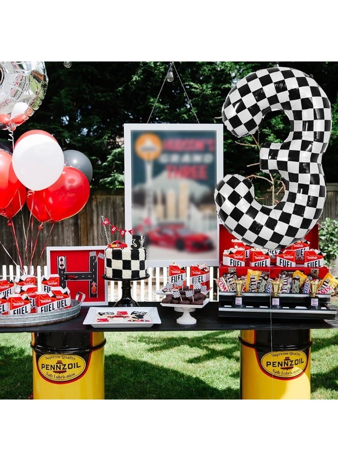 TONIFUL بالون رقم 3 مربّع 40 بوصة لسباق السيارات - لوازم حفلات عيد الميلاد للذكور والإناث - Image 5