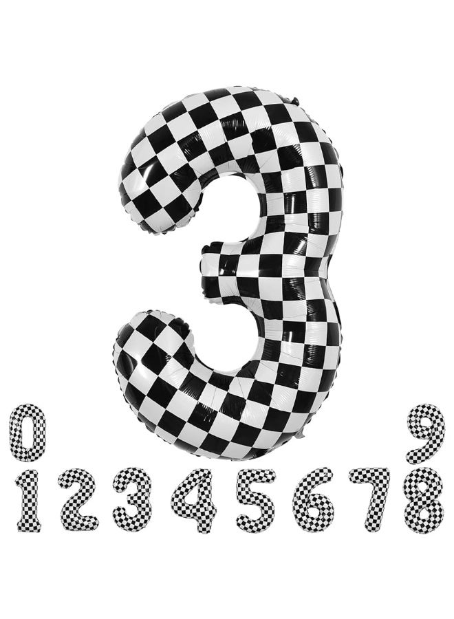 TONIFUL بالون رقم 3 مربّع 40 بوصة لسباق السيارات - لوازم حفلات عيد الميلاد للذكور والإناث - Image 3